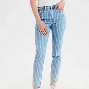 American eagle regular high rise stripped denim 28W (6)